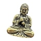 thumbnail image 2 of Pequeña figura de Buda sentado de latón, decoración de escritorio, escultura de mesa, mascota de té en miniatura 26x3cm, 2 of 9