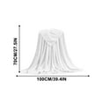 thumbnail image 3 of Littleplum Fleece Blanket White Throw Blankets for Couch & Bed,Luxury Plush Cozy Fuzzy Blanket 27x39 Inches,Super Soft Warm Lightweight Throw Blanket for Travel Camping,1 PCS,White, 3 of 8