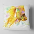 thumbnail image 2 of Designart Gold Fish Illustration - Animal Throw Pillow - 18x18, 2 of 5