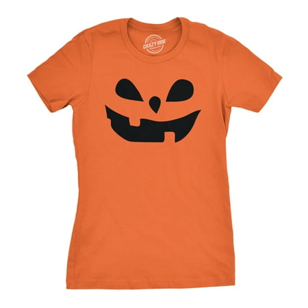 - Womens Teardrop Eyes Pumpkin Face Funny Fall Halloween Spooky T shirt