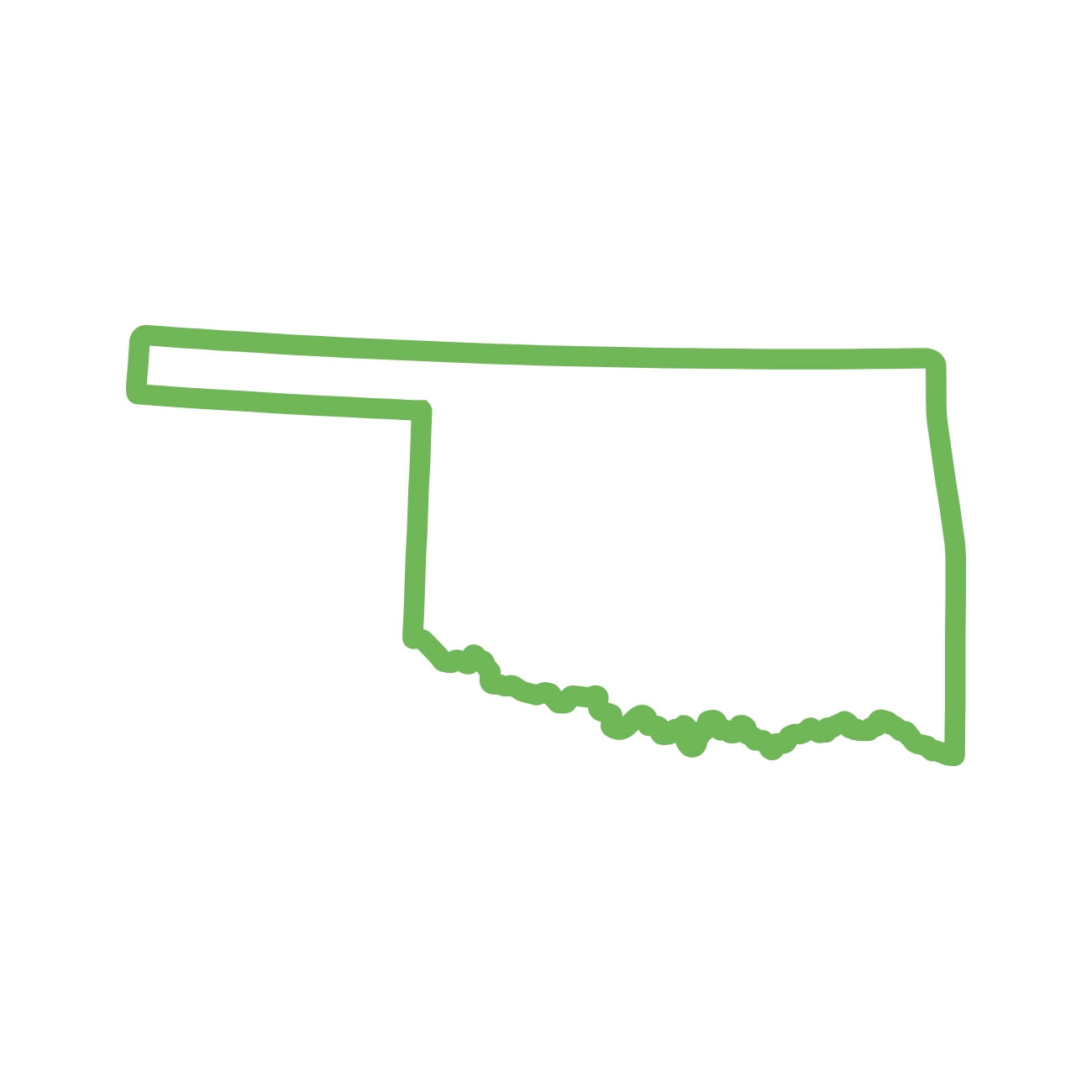 Oklahoma Outline Sticker Decal Die Cut - Self Adhesive Vinyl ...
