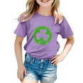 thumbnail image 3 of lnmuld Cute Tops St Patrick's Day Casual Short Sleeve Tee for Toddler Girls and Boys Festive Irish Theme Top Size:4-5 Years, 3 of 4