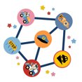 thumbnail image 4 of 1 Set of Children Game Stickers Kindergarten Floor Stickers Interactive Stickers, 4 of 8