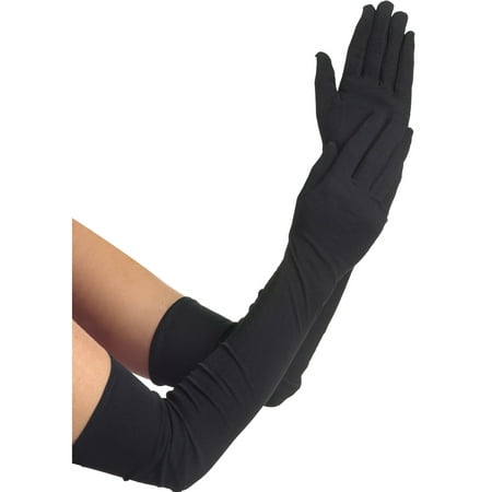 Suit Yourself Extra Long Black Gloves for Adults, One Size, Measure 22 Inches Long, Form-Fitting, Versatile Accessories