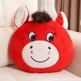 thumbnail image 4 of Chinese Happy Lunar New Year Spring Festival Throw Pillow,2026 Year of The Horse Mascot Plush Decoration,Home Car Decor(13.8 inch,Red), 4 of 4