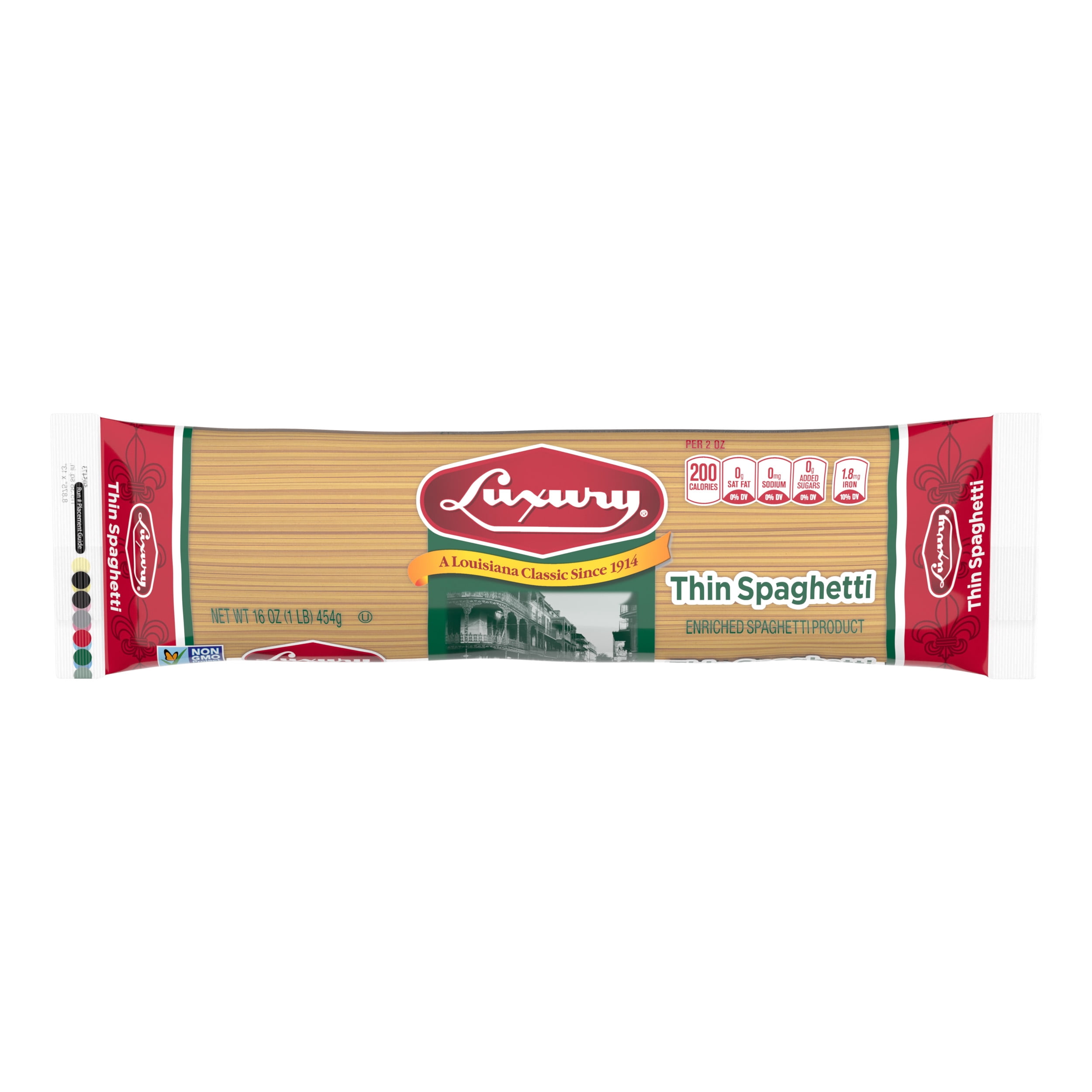 (4 pack) Luxury Thin Spaghetti Pasta, 16-Pack (16 oz Each) – Pasta for Authentic Italian inspired dishes