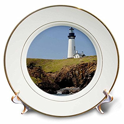 Yaquina Head (3dRose Yaquina Head lighthouse, Newport, Oregon, USA - US38 JWI0457 - Jamie and Judy Wild, Porcelain Plate,)
