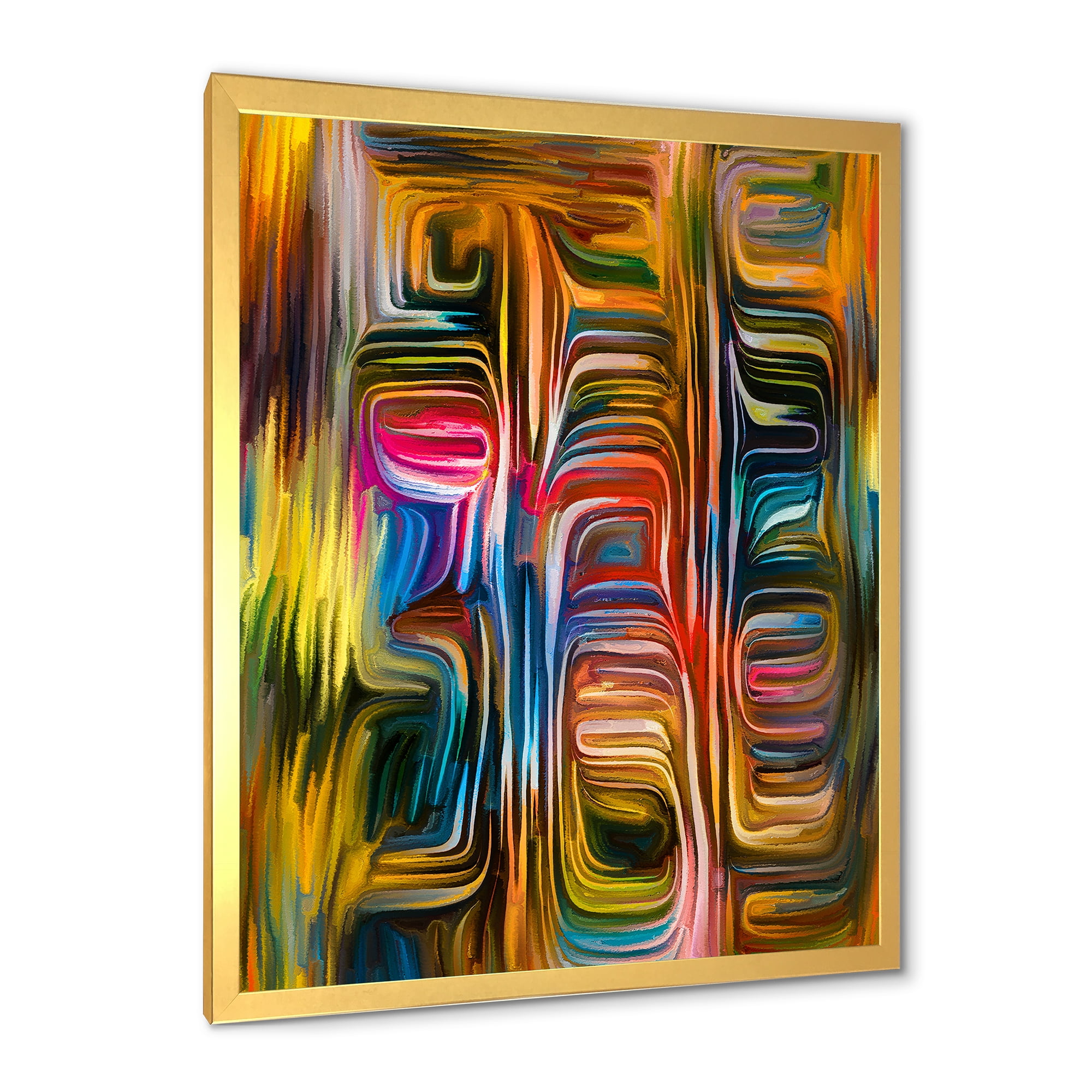 Designart 'Colour Spiral Fusion II' Modern Framed Art Print