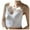 White, variant on Women's Beautiful Back Blouse with Chest Pad - Polyester, Casual/Sexy Style, One Size, Suitable for Summer/All Seasons