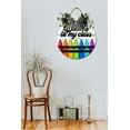 thumbnail image 5 of Welcome To My Class Front Door Sign Funny Wreaths Hanging Wooden Plaque Decoration Round Rustic Wood Farmhouse Porch Decor for Home Front Door Decor, 11 Inch, 5 of 5