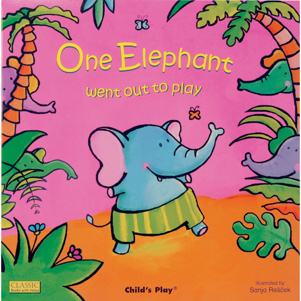 Elephant go go. One elephant. 1 elephant. holes book.