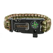 Klarus Paracord Survival Bracelet Compass, Whistle, & Flint - Camo