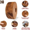 thumbnail image 3 of European Leather Works - Buffalo Belt Blanks 8-10 oz 3-4mm Size: 2.75"x40" 7x101.6cm - Vintage Tan Color Full Grain Leather Belt Straps/Strips for Tooling, Holsters, 3 of 8