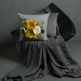 thumbnail image 3 of JWH 3D Colorful Flower Pillow Case Square Aesthetic Decorative Floral Throw Pillow Covers for Sofa Couch and Bed 18*18 inch Yellow, 3 of 8