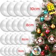 thumbnail image 2 of 20/1 piezas de bolas navideñas de plástico transparente para colgar en el árbol de Navidad, bolas huecas para decoración del hogar, bodas, fiestas, cajas de regalo, 2 of 5
