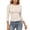 Beige, variant on Telankuip 3/4 Length Sleeve Womens Tops Solid Color Stretch Slim Fit Crew Neck Casual T-Shirts Soft Comfortable Going out Basic Tees 2026 Simple and Stylish Summer Clothes White XS
