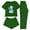 Green, variant on 3 Piece Pajama Sets for Women Short Sleeve Tee Shirts Lounge Shorts and Pants Sleepwear Christams Gifts, Black, M