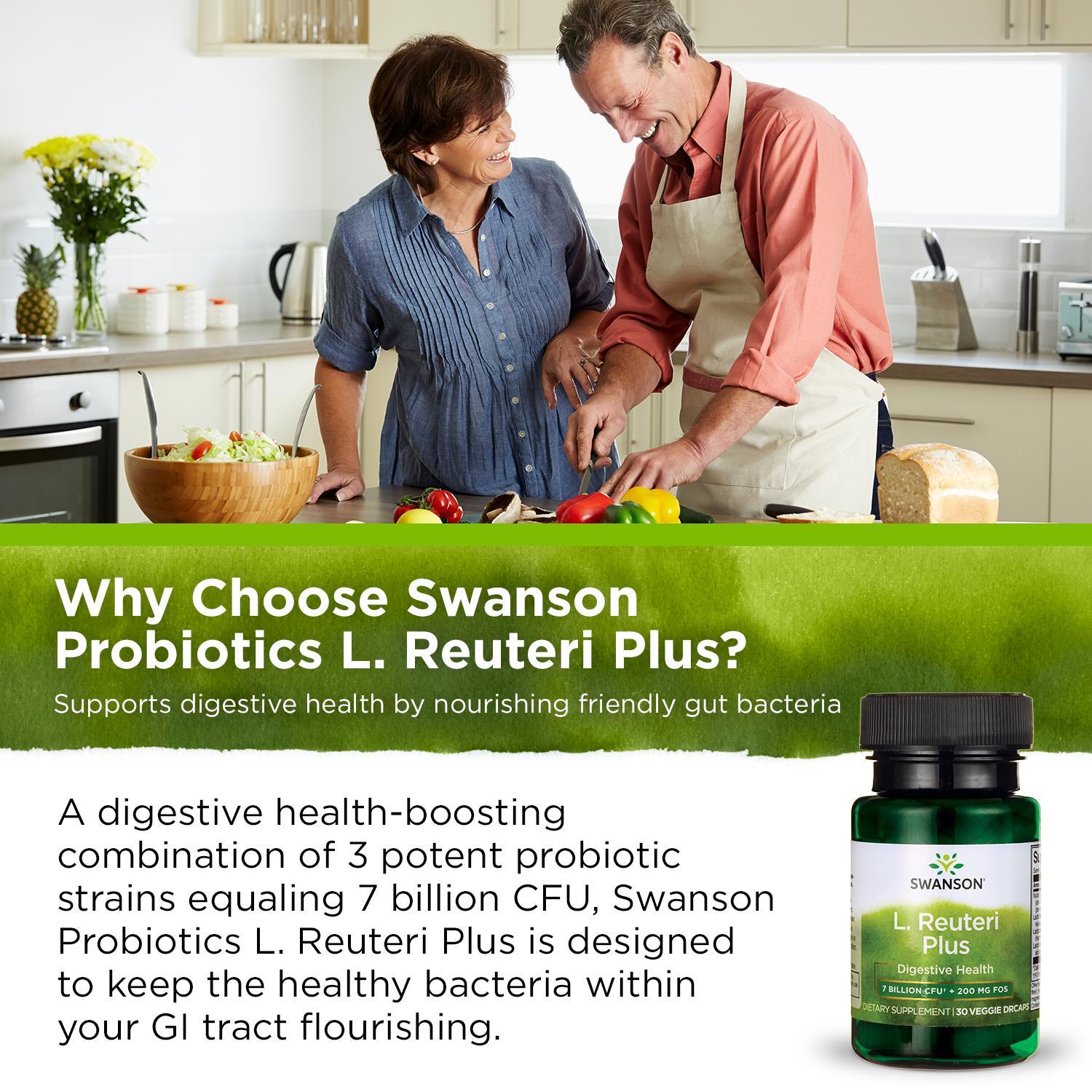 Swanson L. Reuteri Plus 7 billion Cfu 30 Vegan Caps 3 Pack