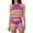 Purple, variant on Two Piece Set for Women Summer Crochet Knit Vacation Beach Outfits Crop Top Shorts Matching Sets