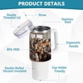 thumbnail image 4 of Cats Sofa Floor Window 40 oz Tumbler with Handle Insulated&nbsp;Travel Mug&nbsp;Lid Straw Leak Proof Steel Vacuum Water Bottles Glasses Fits in Car Cup Holder, 4 of 7