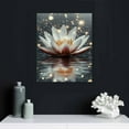 thumbnail image 4 of ZFLMY Framed Elegant and Modern Lotus Flower Canvas Prints Wall Art Zen Meditation Lotus Flower Pictures Paintings Canvas Wall Decor for Living Room Bedroom Wall Decorations Ready to Hang  16x20in, 4 of 5