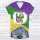 thumbnail image 1 of Fiudx Camisas para Mujer Blusa de Manga Corta con Estampado de Carnaval para Mujer, Tops Informales con Cuello Redondo, 1 of 3