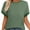 Z Blackish Green, variant on Women's Striped T Shirts Ribbed Knit Crewneck Short Sleeve Tops Loose Basic Tee Casual Batwing Blouses