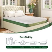 FlexiSpot Memory Foam Mattress – Bamboo Viscose Cover, 3-Layer Cooling Gel Infusion, Green Tea Support, Medium Firm, CertiPUR-US Certified, Machine-Washable, Bed-in-a-Box