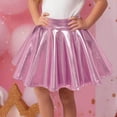 thumbnail image 4 of Girls Metallic Skater Skirt Christmas Halloween Cosplay Skirts Shiny Pleated Short Skirt Kids Dance Performance Party Skirt, 4 of 8