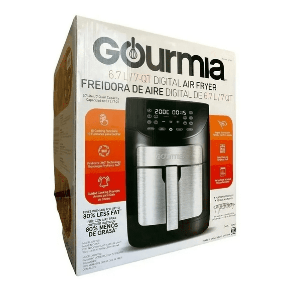 Freidora De Aire Digital Gourmia Gourmia 6.7 L