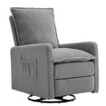 thumbnail image 2 of Gelloan Upholstered Swivel Glider and Recliner Nursery Chair,Grey, 2 of 7