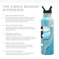 thumbnail image 5 of Simple Modern 20oz Ascent Water Bottle With Straw Lid - Stainless Steel Hydro Tumbler Flask - Double Wall Vacuum Insulated Small Reusable Metal Leakproof Pattern: Ocean Quartz, 5 of 7