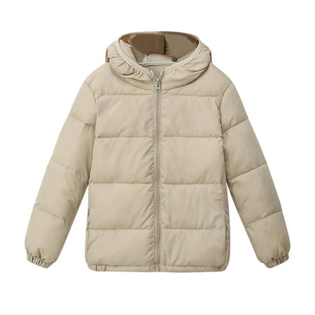 

Qufokar Bear Snowsuit Big Jacket for Kids Toddler Kids Boys Girls Winter Warm Jacket Outerwear Solid Coats Hooded Fill Outwear