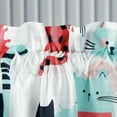 thumbnail image 3 of Chezmoi Collection 4-Piece Kids/Teens Cartoon Cats Window Curtain Set - Soft Microfiber Blue Pink Black White Whimsical Cute Cat Children Bedroom Curtains, 2-Panels (42"W x 63"L), 3 of 8