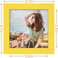 thumbnail image 3 of Vittanly 4x4 Picture Frame, Premium Material with Shatter Resistant Plexiglass, Photo Frame for Wall or Table Top Display, Yellow, 1 Pack, 3 of 6