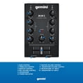 thumbnail image 2 of Mezclador de DJ portátil Gemini MM1 de 2 canales con conectores RCA y micrófono, 2 of 6