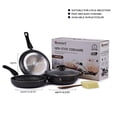 thumbnail image 6 of Mumma's LIFE- Non Stick Aluminium Cookware Set 24cm with 3MM Thickness, Dosa Tawa, Kadai with Glass Lid, and Frying Pan Set of 6 Piece (Grey), 6 of 6