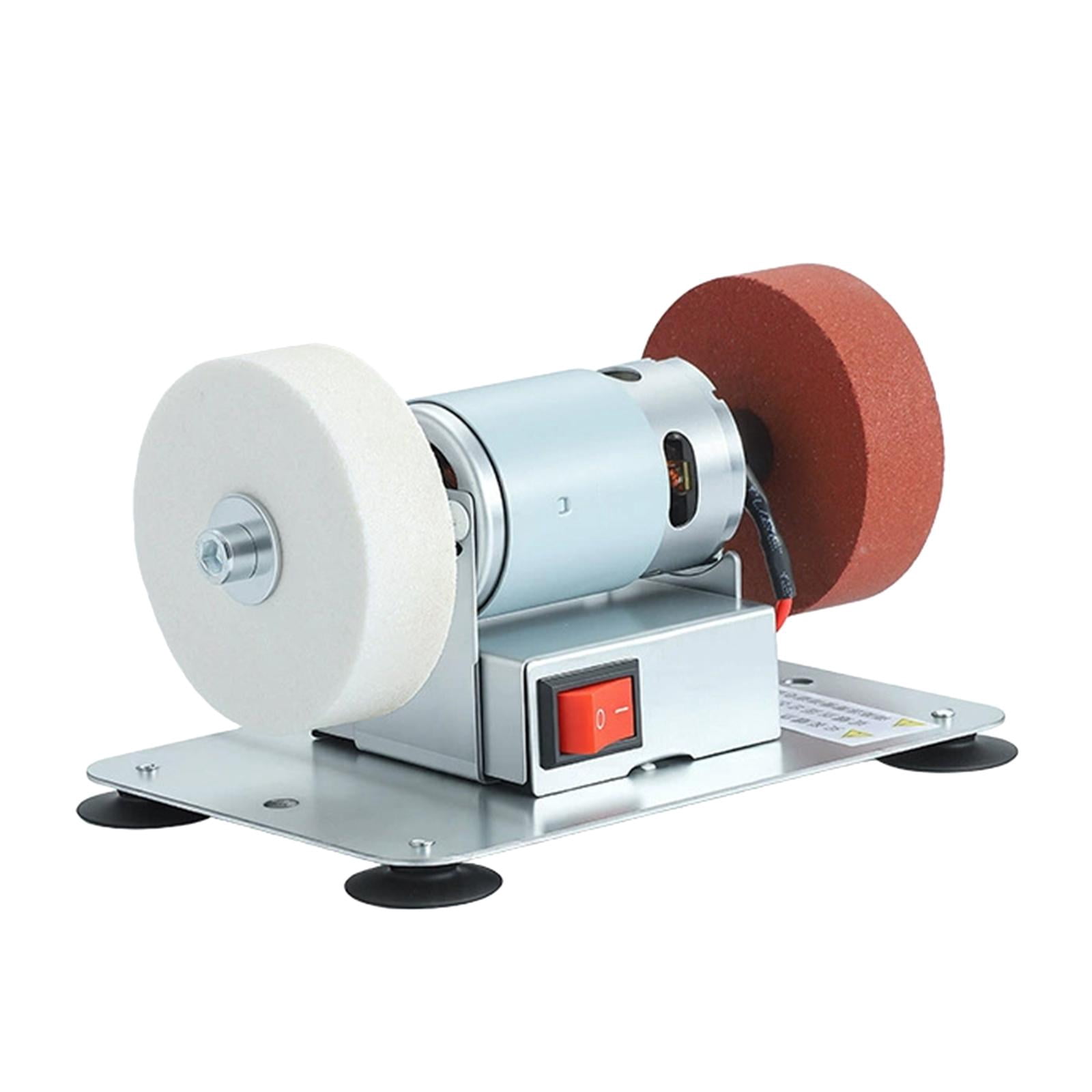 Fzaqwen Mini Bench Grinder DIY Bench Grinding Tool for Farmhouse Home Edge Polishing Steel base