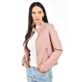 thumbnail image 4 of Chamarra de piel sintetica Roman Fashion/Juvenil, 6859 (Rosa) rosa M, 4 of 5