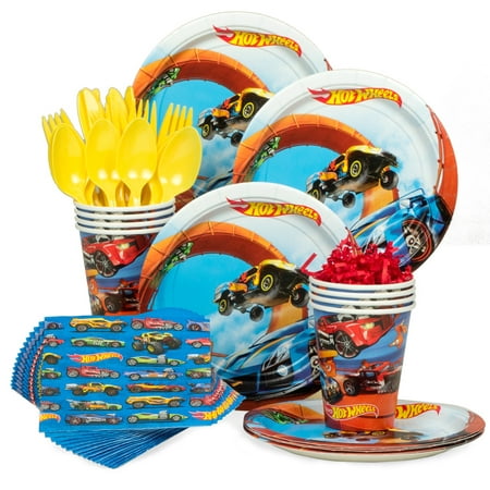 Hot Wheels Wild Racer Birthday Party Standard Tableware Kit (Serves 8) - Party Supplies