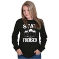 thumbnail image 4 of Stay Focused Photographer Camera Pun Plus Size Long Sleeve Graphic Tee Shirt Brisco Brands 2X, 4 of 5