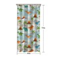 thumbnail image 5 of LightBlue Cartoon Dinosaurs Volcanoes Palms Patter Shower Curtain 36"x72" ,Bathroom Decorative Shower Curtains Set with 12 Hooks,Modern Waterproof Washable Shower Curtain, 5 of 6