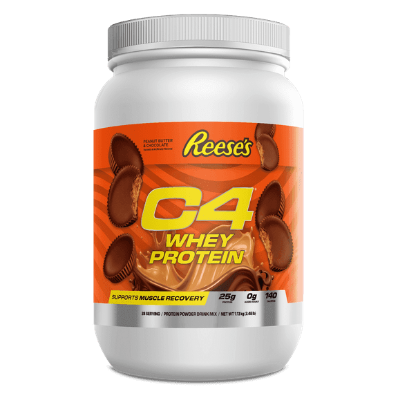 C4 Pro Whey Protein Powder, Reese's Peanut Butter Cup Flavor, 25g of Protein, 28 Servings
