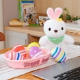 thumbnail image 4 of Easter Basket, Easter Plush, Bunny Plushie Set, Colorful Egg Stuffed Toys, Soft Kids Gift for Easter Party Favors, Spring Festival Decor, Cute Stuffed Animal for Toddlers Boys Girls, 4 of 7