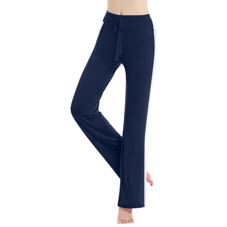 Gym Leggings for Women High Waisted Pull on Pants Stretchy Bootcut Yoga Pants Flare Leggings for Women for Workout Running Athletic Activewear