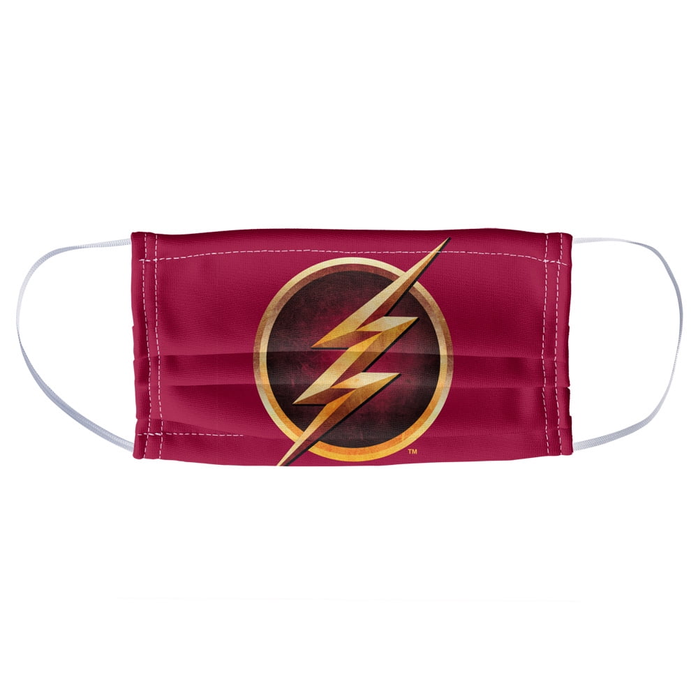 The Flash: TV Series Chest Logo 1-Ply Reusable Face Mask Covering, Unisex