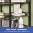 thumbnail image 2 of Greenstell 67" Industrial 6-Tier Bookshelf, Storage Rack with Open Shelves, Metal Frame, Grey, 2 of 6