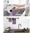 thumbnail image 5 of Purple Black Kitchen Dish Towels for Drying Dishes Set of 4, Farmhouse Striped Modern Abstract Art Waffle Weave Microfiber Hand Tea Bathroom Towels Quick Dry & Absorbent Towel 15.7x23.6, 5 of 7