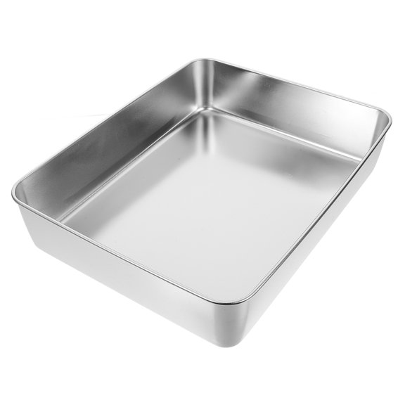 TEHAUX Rectangle Non-Stick Baking Tray Multi-Purpose Oven Roasting Pan and Easy to Clean