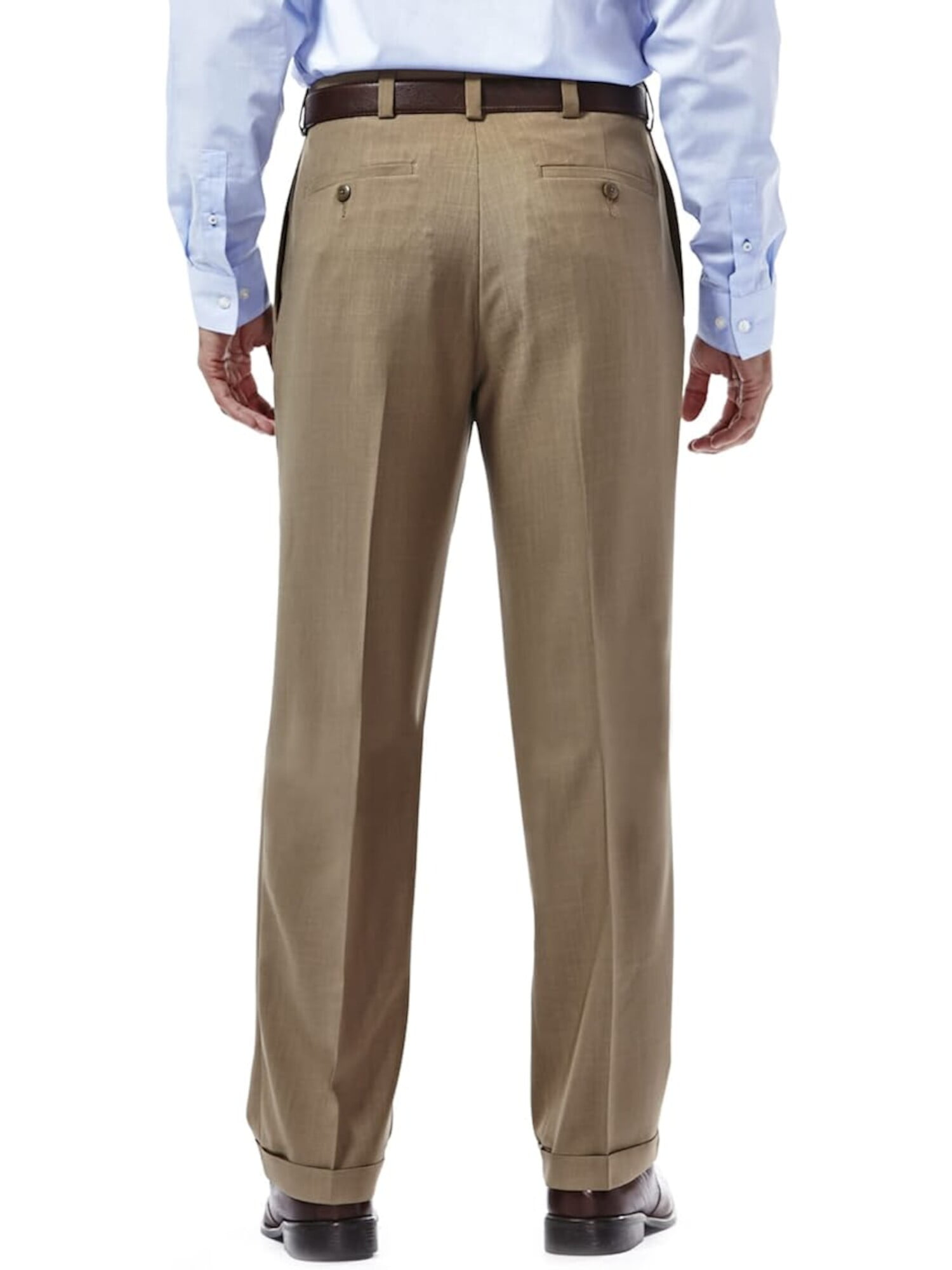 Haggar Men's E-CLO Stria Flat Front Dress Pant Classic Fit HD00218
